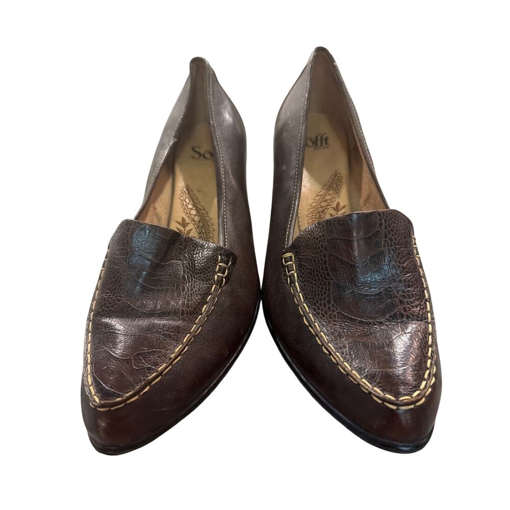 Soft Leather Block Heel. Size 8.5